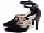 Sandália Scarpin Preto Noiva Sapato Salto Médio AVS 66082B - Imagem 3