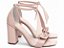 Sandália Feminino Nude Salto Grosso Casual Luxo AVS FST025B - Imagem 2