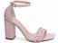 Sandália Feminina Rosa Salto Grosso Luxo com Tranças Torricella AVS FST033B - Imagem 5