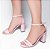 Sandália Feminina Rosa Salto Grosso Luxo com Tranças Torricella AVS FST033B - Imagem 3