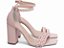 Sandália Feminina Rosa Salto Grosso Luxo com Tranças Torricella AVS FST033B - Imagem 2