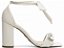 Sandália Salto Alto 8,5cm Off White Napa Laço Nó Torricella Conforto AVS FST025G - Imagem 6