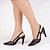 Scarpin Preto Salto Fino 9cm Verniz com Tela e Fivela Dourada Torricella AVS 67083A - Imagem 1