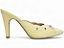Scarpin Mule Amarelo Salto Fino 9cm Napa Laço Prata Torricella Elegante AVS 67078C - Imagem 1