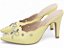 Scarpin Mule Amarelo Salto Fino 9cm Napa Laço Prata Torricella Elegante AVS 67078C - Imagem 5