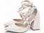 Scarpin Salto Grosso Off White Torricella 8,5cm com Apliques Dourados AVS 66077C - Imagem 2