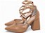 Scarpin Salto Grosso Caramelo Torricella 8,5cm com Apliques Dourados AVS 66077B - Imagem 2