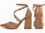 Scarpin Salto Grosso Caramelo Torricella 8,5cm com Apliques Dourados AVS 66077B - Imagem 3