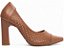 Scarpin Caramelo Torricella Salto Grosso 9cm com Detalhe Vazado Feminino AVS 65061B - Imagem 5