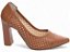 Scarpin Caramelo Torricella Salto Grosso 9cm com Detalhe Vazado Feminino AVS 65061B - Imagem 4