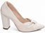 Scarpin Verniz Off White Torricella Salto Grosso 9cm com Tiras em Laço AVS 65-10D - Imagem 5