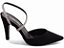 Scarpin Nobuck Preto Strass Prata Torricella Salto Fino Médio 9cm Feminino AVS 67080A - Imagem 4