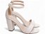 Sandália Feminina Salto Grosso 9cm Off White Torricella Napa Fivela Dourada AVS 2402B - Imagem 1