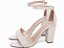Sandália Feminina Salto Grosso 9cm Off White Torricella Napa Fivela Dourada AVS 2402B - Imagem 2