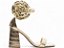 Sandália Feminina Dourada Torricella com Salto Grosso Médio e Flor Removível AVS 201C - Imagem 7