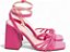 Sandália Feminina Salto Grosso Pink Torricella Napa Fivela Dourada 9cm AVS 45097A - Imagem 1