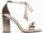 Sandália Feminina Napa Ouro Light com Salto 8,5 cm e Tira Laço Nó AVS FST025L - Imagem 5