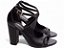 Sandália Feminina Preta Torricella Salto Médio Grosso 8,5cm em Napa com Fivela AVS 6000-121A - Imagem 2
