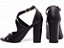Sandália Feminina Preta Torricella Salto Médio Grosso 8,5cm em Napa com Fivela AVS 6000-121A - Imagem 5