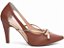 Scarpin Feminino Caramelo Salto Fino 9cm em Napa com Detalhe Metalizado AVS 67076D - Imagem 4
