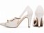 Scarpin Feminino Off White Salto Fino 9cm em Napa com Detalhe Metalizado AVS 67076E - Imagem 3
