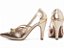 Scarpin Feminino Dourado Salto Fino 9 cm em Napa com Detalhe Metalizado AVS 67076C - Imagem 4
