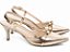 Scarpin Feminino Dourado Salto Fino 6 cm em Napa com Fivela Ajustável 600.12C - Imagem 1