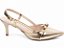Scarpin Feminino Dourado Salto Fino 6 cm em Napa com Fivela Ajustável 600.12C - Imagem 4