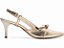 Scarpin Feminino Dourado Salto Fino 6 cm em Napa com Fivela Ajustável 600.12C - Imagem 5