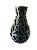 Vaso Decorativo Preto Design Orgânico Pla Sala Mesa 18 Cm - Imagem 5