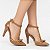 Sapato Scarpin Salto Alto Bico Fino Caramelo Pérolas Douradas Torricella AVS 66080B - Imagem 12