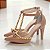 Sapato Scarpin Salto Alto Bico Fino Caramelo Pérolas Douradas Torricella AVS 66080B - Imagem 2