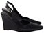 Scarpin Slingback Salto Anabela Corte V Preto Torricella AVS 99.056A - Imagem 1
