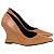 Scarpin Anabela Salto Geométrico Escultural Curvo Caramelo AVS 98.002C - Imagem 2