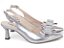 Scarpin Slingback Salto Taça Laço Metalizado Prata Torricella AVS 24.030C - Imagem 5
