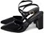 Sapato Scarpin Tira Cruzada Salto Bloco Grosso Verniz Preto Torricella AVS 125-1A - Imagem 10