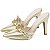 Sapato Scarpin Mule Salto Alto Napa Dourado Torricella AVS 67055D - Imagem 2