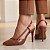 Sapato Scarpin Slingback Salto Alto Fino Caramelo SC0072B AVS - Imagem 5