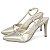 Sapato Scarpin Slingback Salto Alto Fino Dourado Champagne AVS SC0072D - Imagem 2