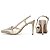 Sapato Scarpin Slingback Salto Alto Fino Dourado Champagne AVS SC0072D - Imagem 12