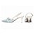 Sapato Scarpin Slingback Napa Azul Off White Salto Fino Médio 600.12H AVS - Imagem 2