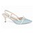 Sapato Scarpin Slingback Napa Azul Off White Salto Fino Médio 600.12H AVS - Imagem 1