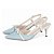 Sapato Scarpin Slingback Napa Azul Off White Salto Fino Médio 600.12H AVS - Imagem 3