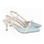 Sapato Scarpin Slingback Napa Azul Off White Salto Fino Médio 600.12H AVS - Imagem 4