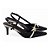 Sapato Scarpin Slingback Napa Preto Ouro Light Salto Fino Torricella AVS 600.12D - Imagem 4