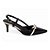 Sapato Scarpin Slingback Napa Preto Ouro Light Salto Fino Torricella AVS 600.12D - Imagem 1
