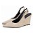 Scarpin Slingback Salto Anabela Corte V Bege Torricella AVS 99.056B - Imagem 3