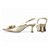 Scarpin Slingback Salto Taça Laço Metalizado Dourado Torricella AVS 24.030B - Imagem 2