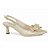 Scarpin Slingback Salto Taça Laço Metalizado Dourado Torricella AVS 24.030B - Imagem 1