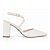 Sapato Scarpin Tira Cruzada Salto Bloco Grosso Verniz Off White Torricella AVS 125-1B - Imagem 5
